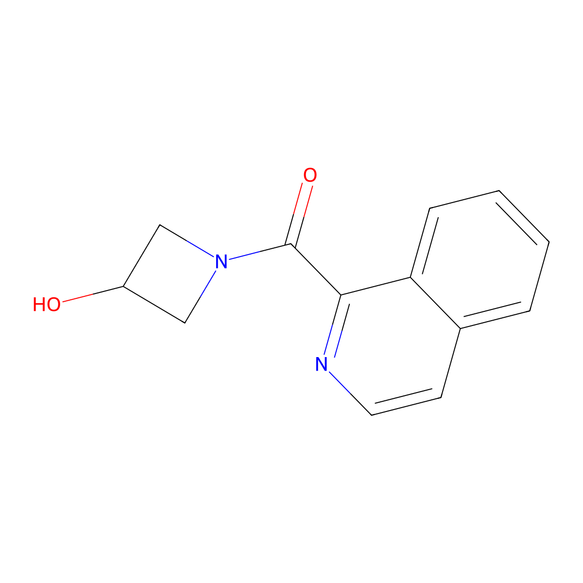 (3-Hydroxyazetidin-1-yl)(isoquinolin-1-yl)methanone molecular structure, CAS 1409285-37-5