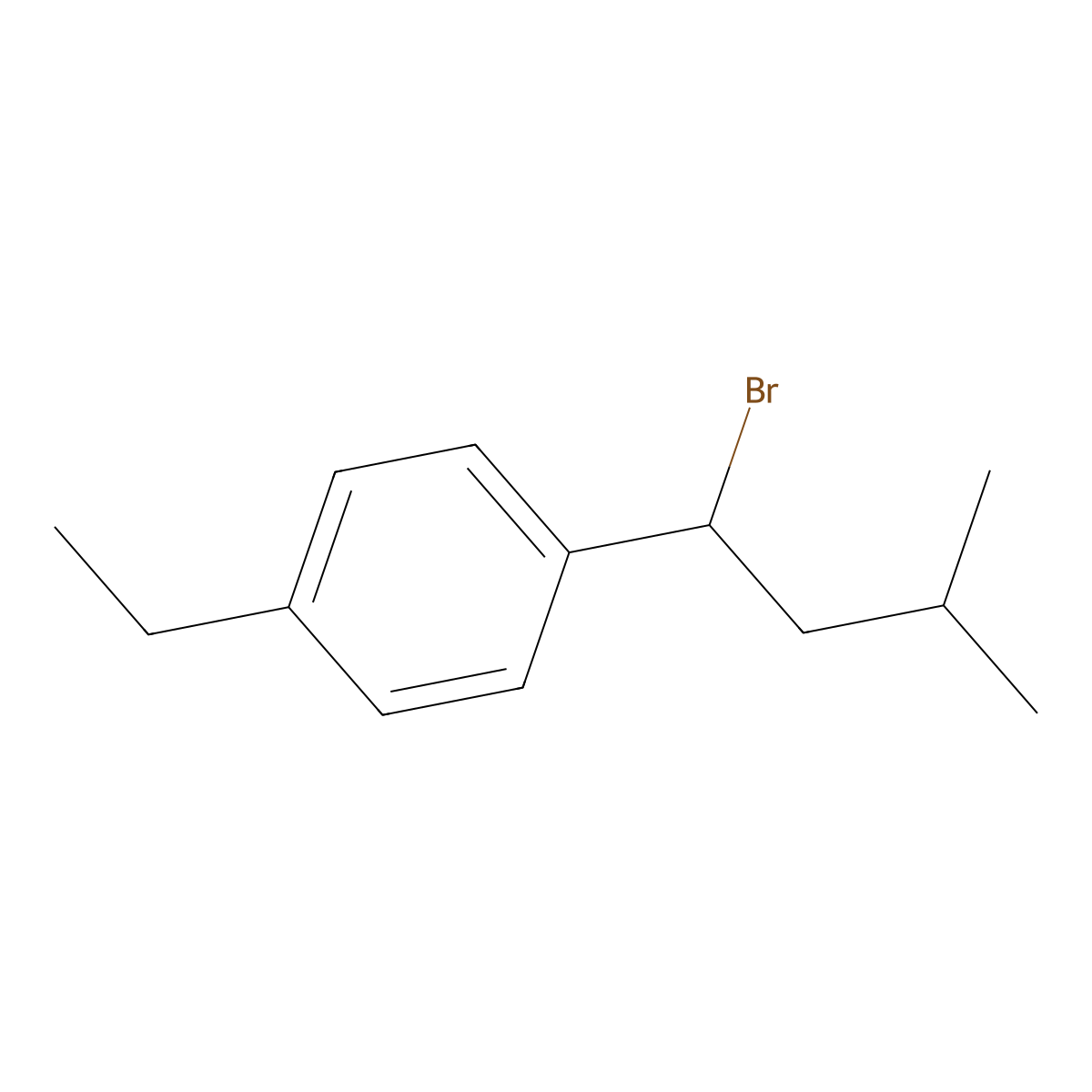 1-(1-Bromo-3-methylbutyl)-4-ethylbenzene molecular structure, CAS 1409312-53-3