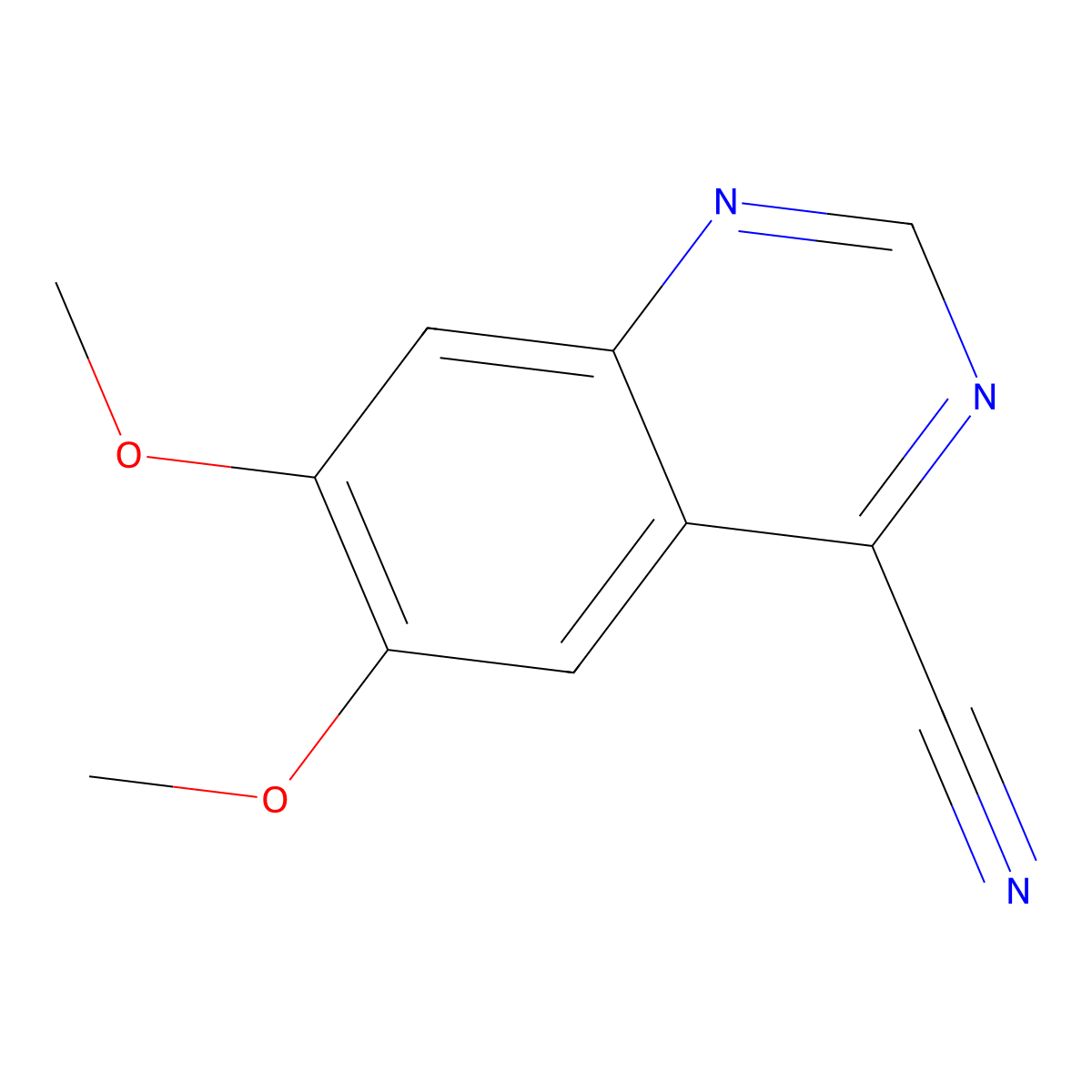 6,7-Dimethoxyquinazoline-4-carbonitrile molecular structure, CAS 140934-70-9
