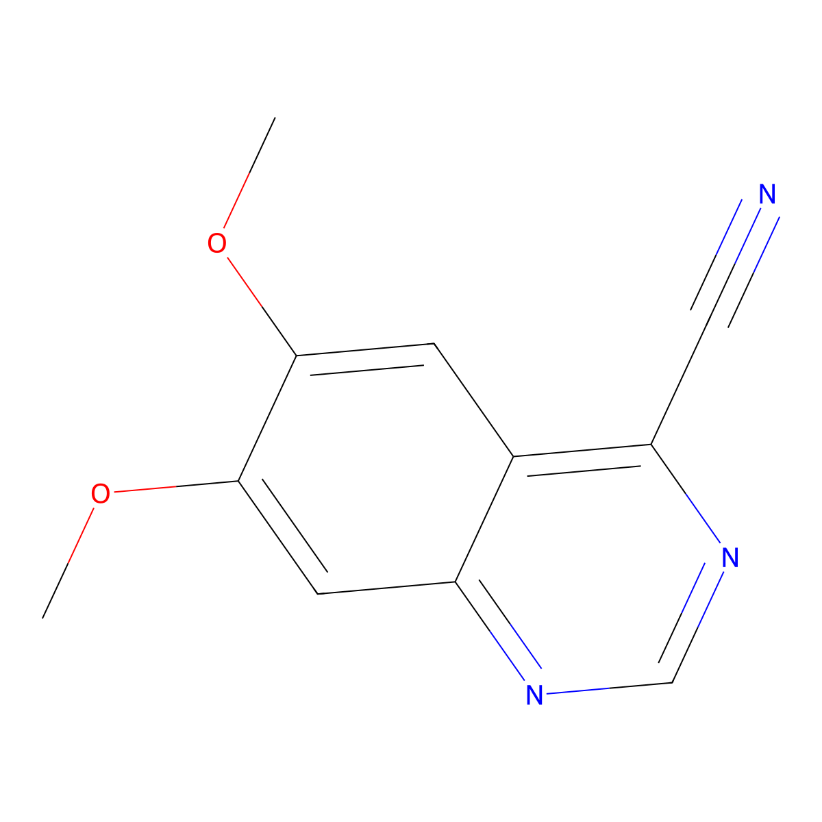 6,7-Dimethoxyquinazoline-4-carbonitrile molecular structure, CAS 140934-70-9