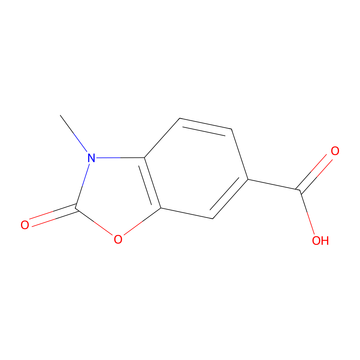3-Methyl-2-oxo-1,3-benzoxazole-6-carboxylic acid molecular structure, CAS 140934-94-7