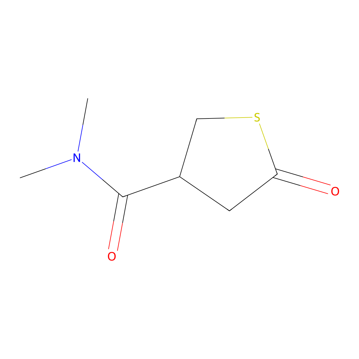 N,N-dimethyl-5-oxothiolane-3-carboxamide molecular structure, CAS 140936-90-9