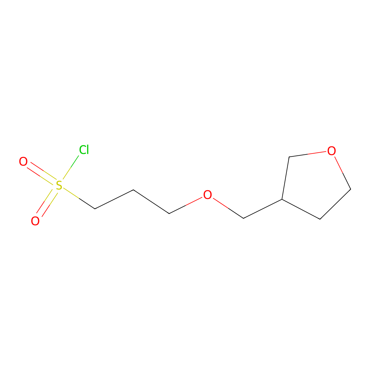 3-[(Oxolan-3-yl)methoxy]propane-1-sulfonyl chloride molecular structure, CAS 1409375-56-9
