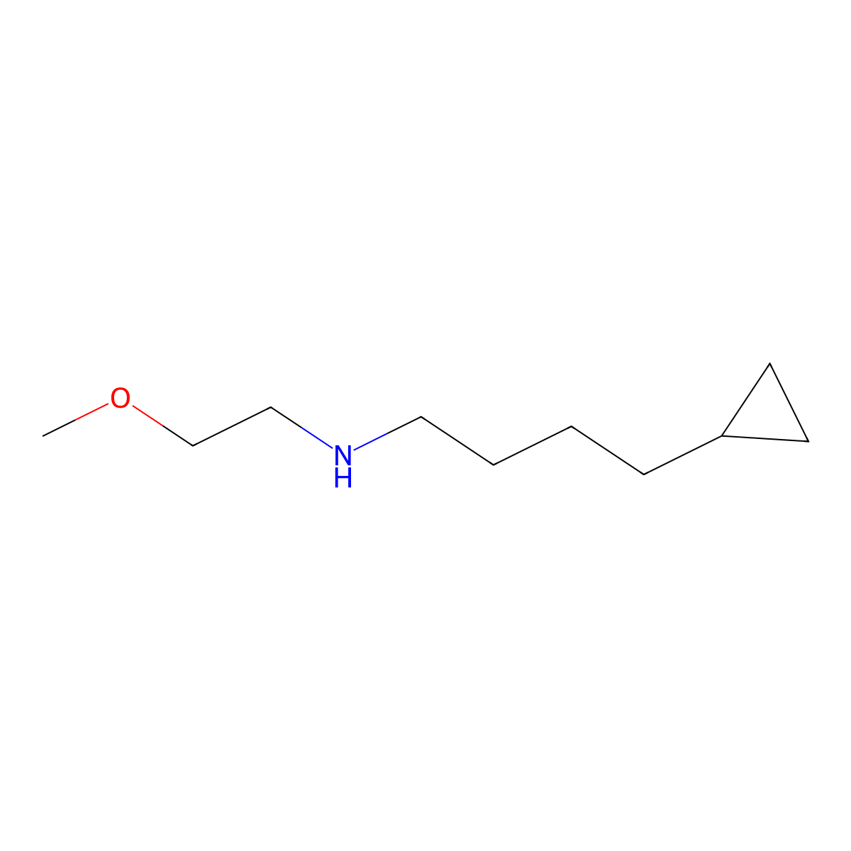 4-cyclopropyl-N-(2-methoxyethyl)butan-1-amine molecular structure, CAS 1409375-66-1