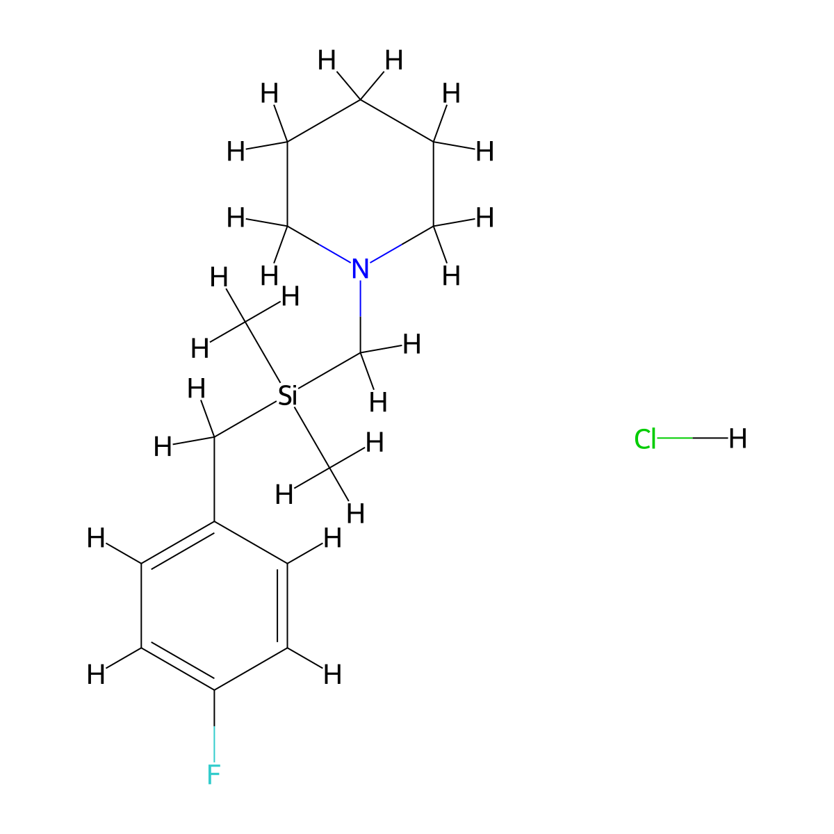 Silperisone hydrochloride molecular structure, CAS 140944-30-5