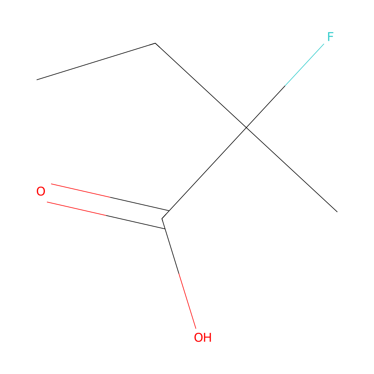2-Fluoro-2-methylbutanoic acid molecular structure, CAS 140947-93-9