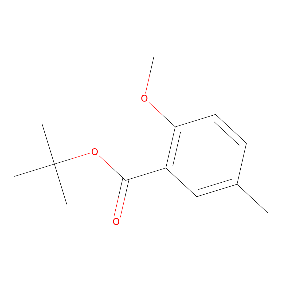 1,1-Dimethylethyl 2-methoxy-5-methylbenzoate molecular structure, CAS 1409513-39-8
