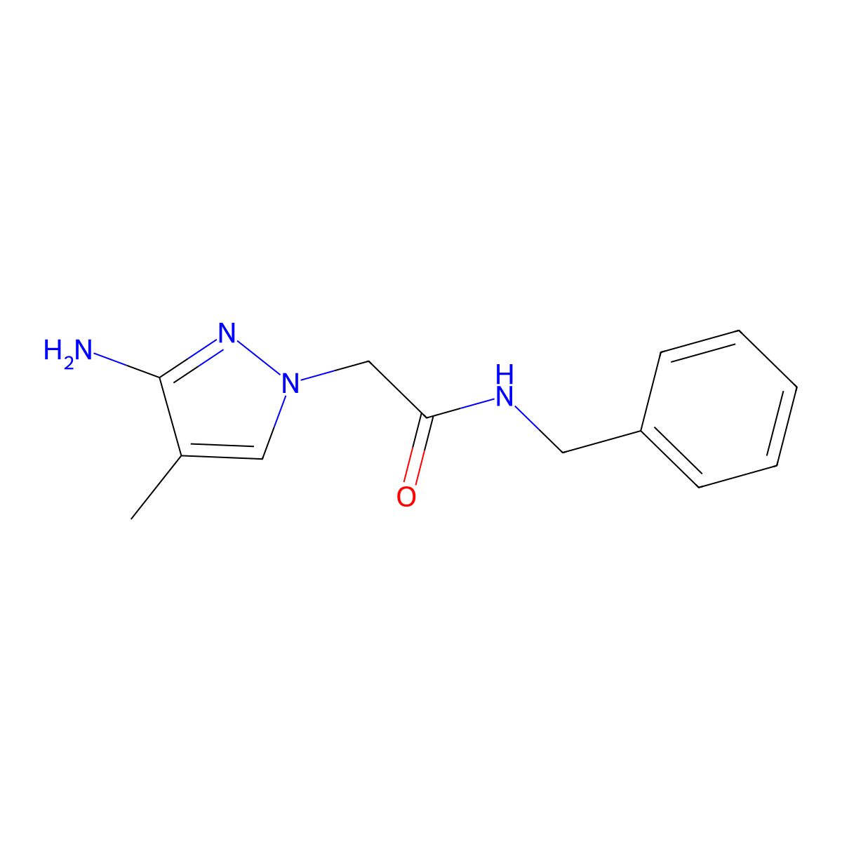 2-(3-Amino-4-methyl-1H-pyrazol-1-YL)-N-benzylacetamide molecular structure, CAS 1409519-29-4