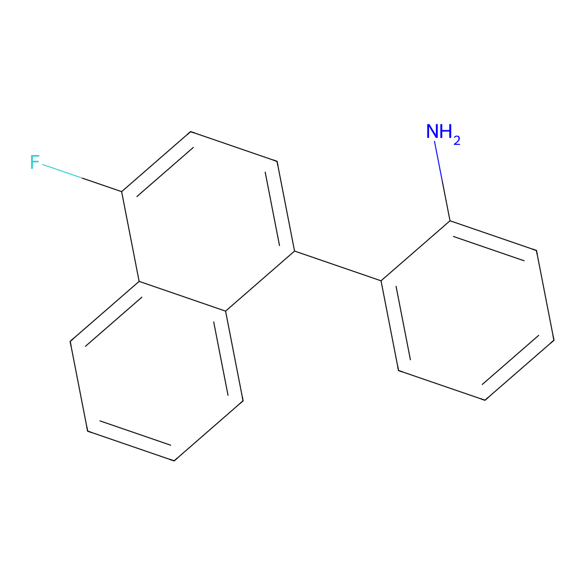 2-(4-Fluoronaphthalen-1-yl)aniline molecular structure, CAS 1409534-69-5