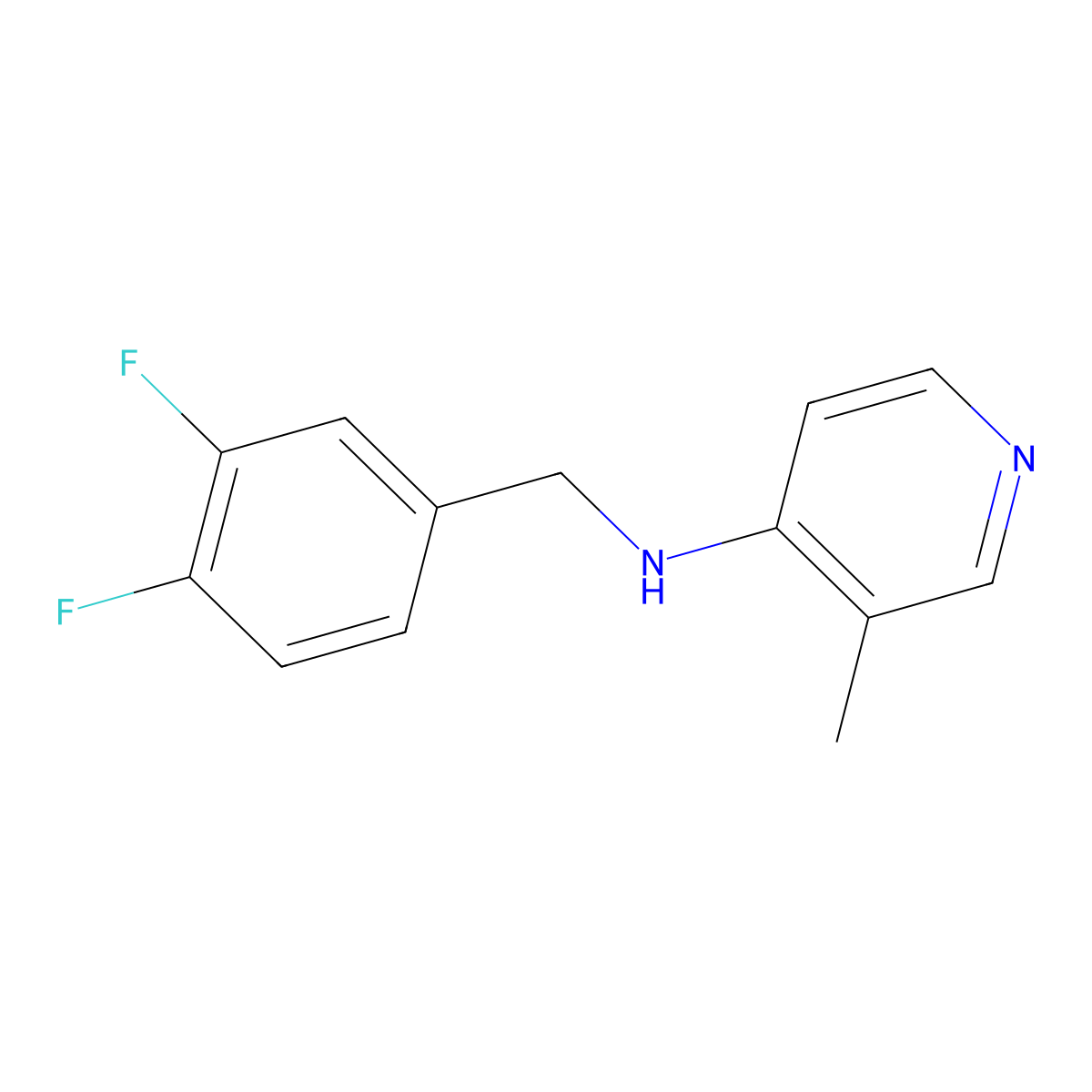 N-[(3,4-difluorophenyl)methyl]-3-methylpyridin-4-amine molecular structure, CAS 1409546-08-2