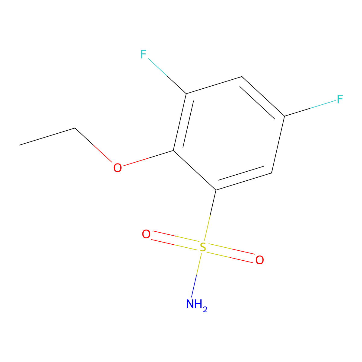 2-Ethoxy-3,5-difluorobenzenesulfonamide molecular structure, CAS 1409618-37-6