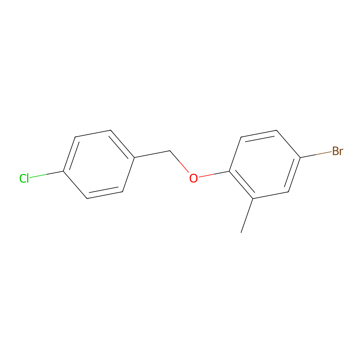 4-Bromo-1-[(4-chlorophenyl)methoxy]-2-methylbenzene molecular structure, CAS 1409643-08-8