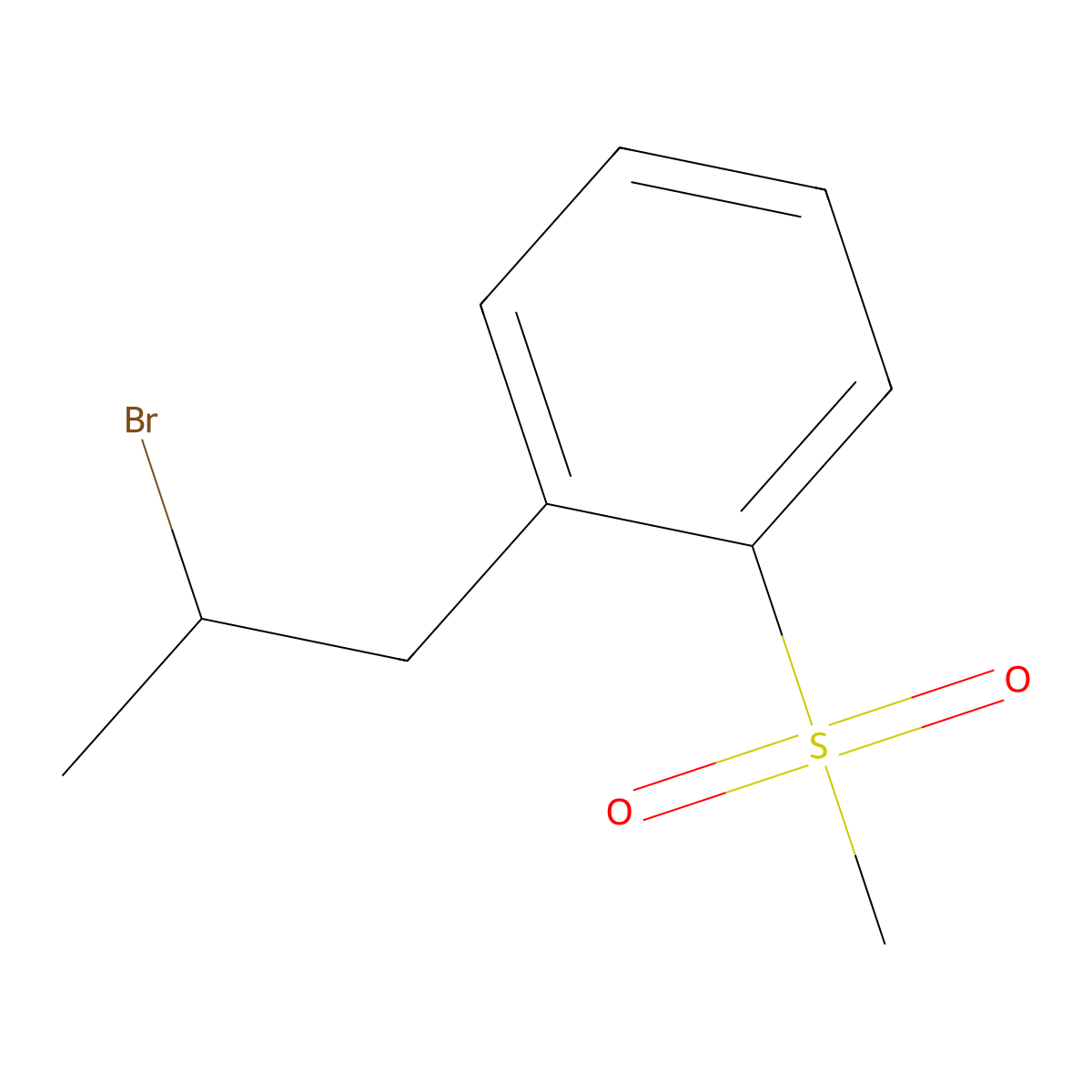 1-(2-Bromopropyl)-2-(methylsulfonyl)benzene molecular structure, CAS 1409646-13-4