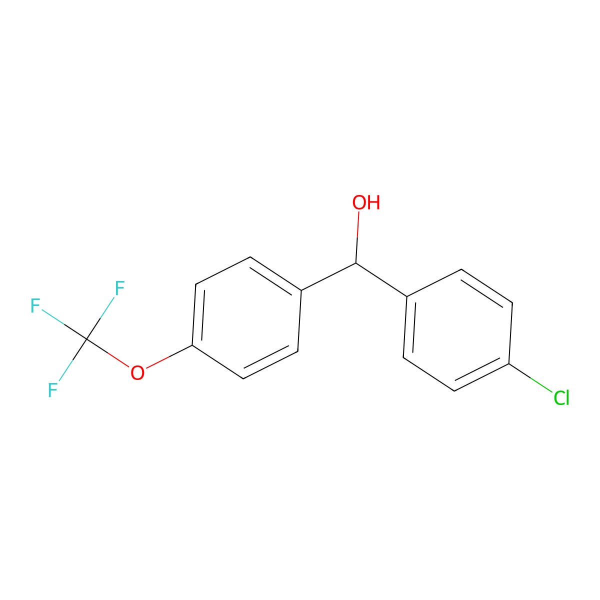 alpha-(4-Chlorophenyl)-4-(trifluoromethoxy)benZenemethanol molecular structure, CAS 1409673-51-3