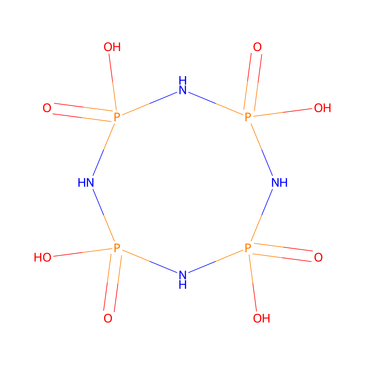 1,3,5,7,2,4,6,8-Tetraazatetraphosphocane-2,4,6,8-tetrol 2,4,6,8-tetraoxide molecular structure, CAS 14097-19-9