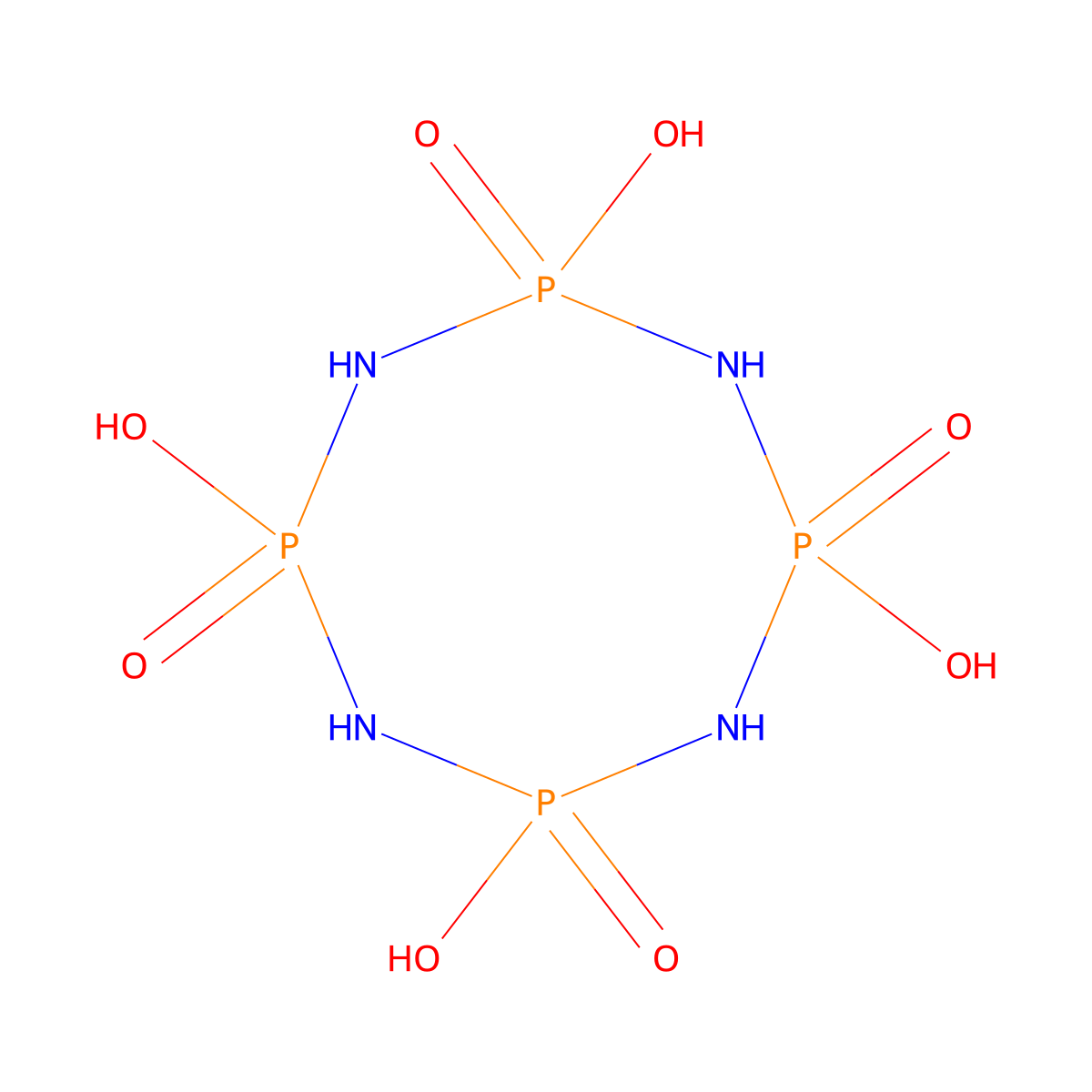 1,3,5,7,2,4,6,8-Tetraazatetraphosphocane-2,4,6,8-tetrol 2,4,6,8-tetraoxide molecular structure, CAS 14097-19-9