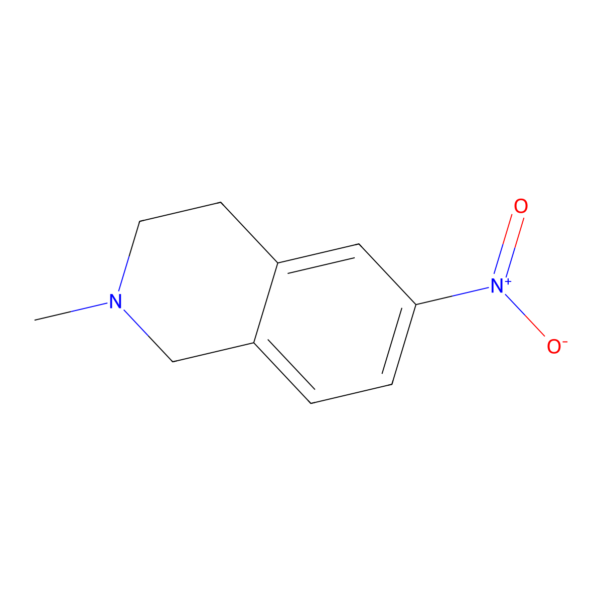 2-Methyl-6-nitro-1,2,3,4-tetrahydroisoquinoline molecular structure, CAS 14097-36-0