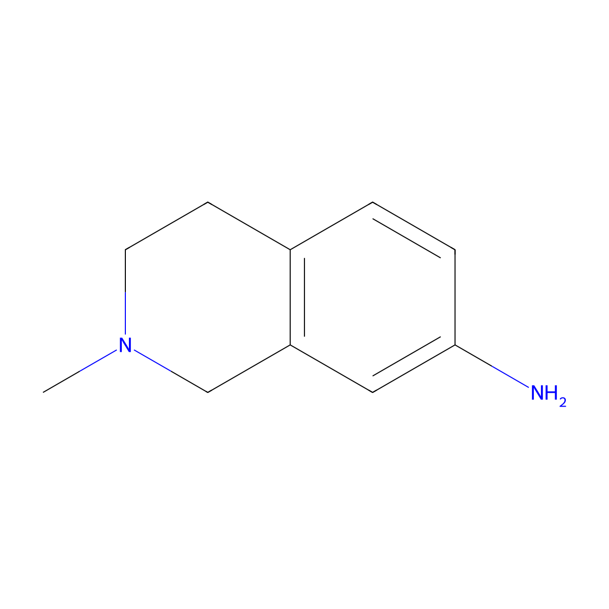 2-Methyl-1,2,3,4-tetrahydroisoquinolin-7-amine molecular structure, CAS 14097-40-6