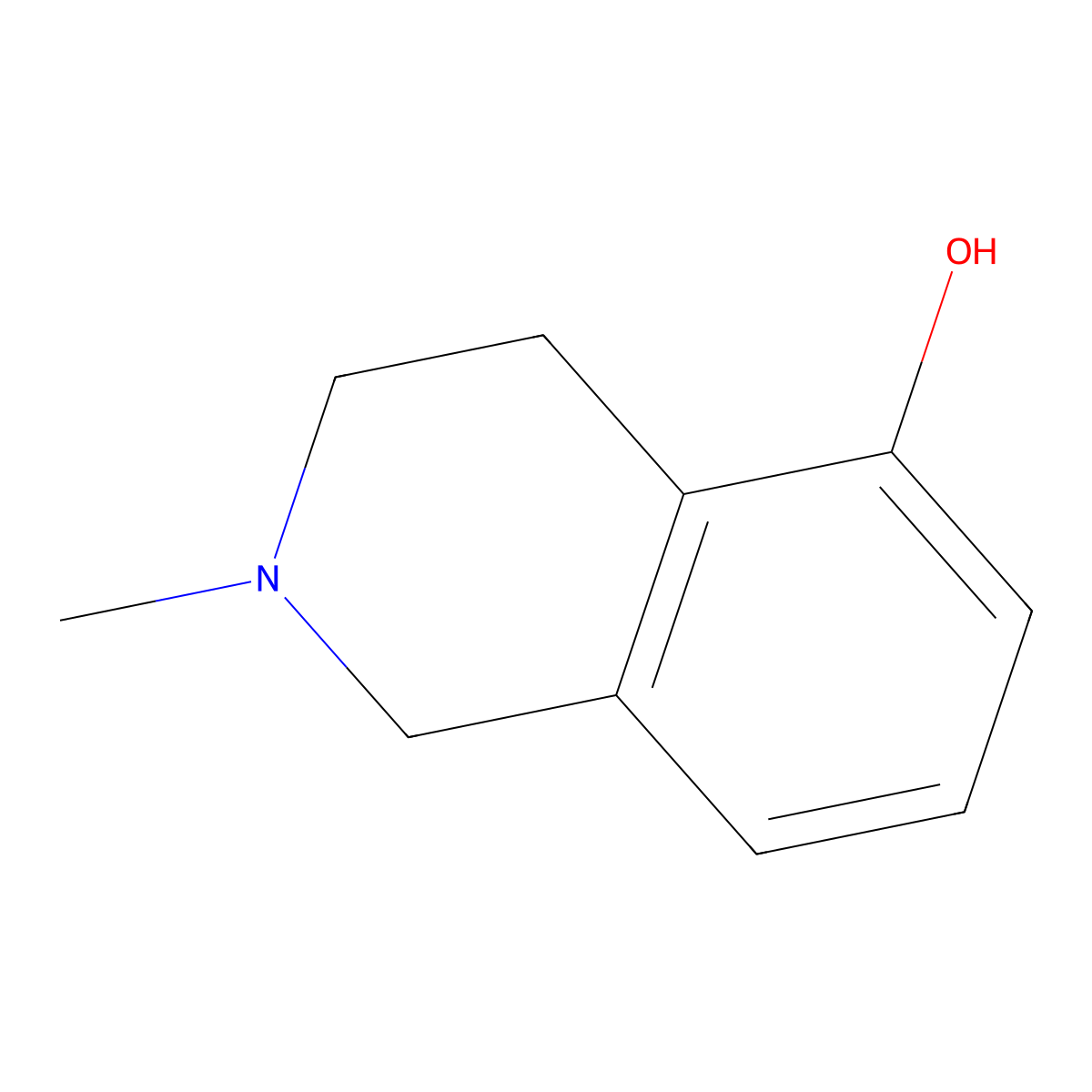 2-Methyl-1,2,3,4-tetrahydroisoquinolin-5-ol molecular structure, CAS 14097-42-8