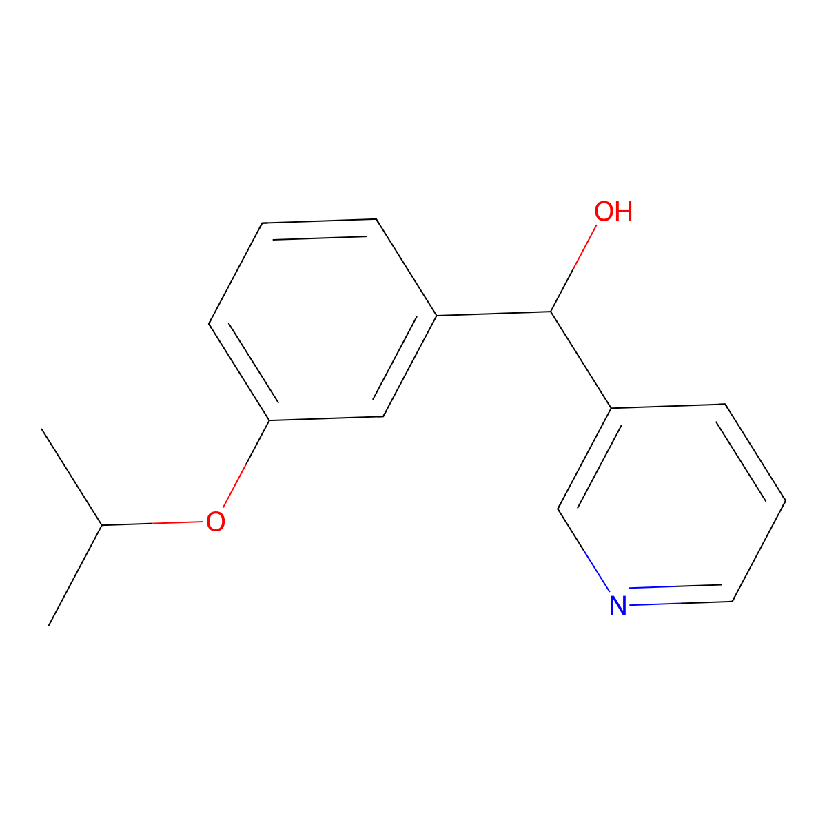 alpha-[3-(1-Methylethoxy)phenyl]-3-pyridinemethanol molecular structure, CAS 1409716-99-9