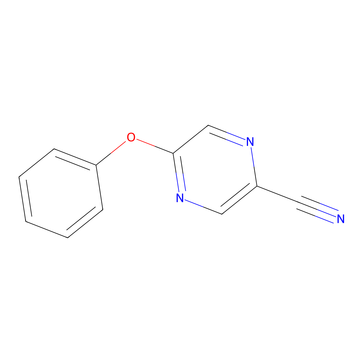 5-Phenoxypyrazine-2-carbonitrile molecular structure, CAS 1409746-86-6