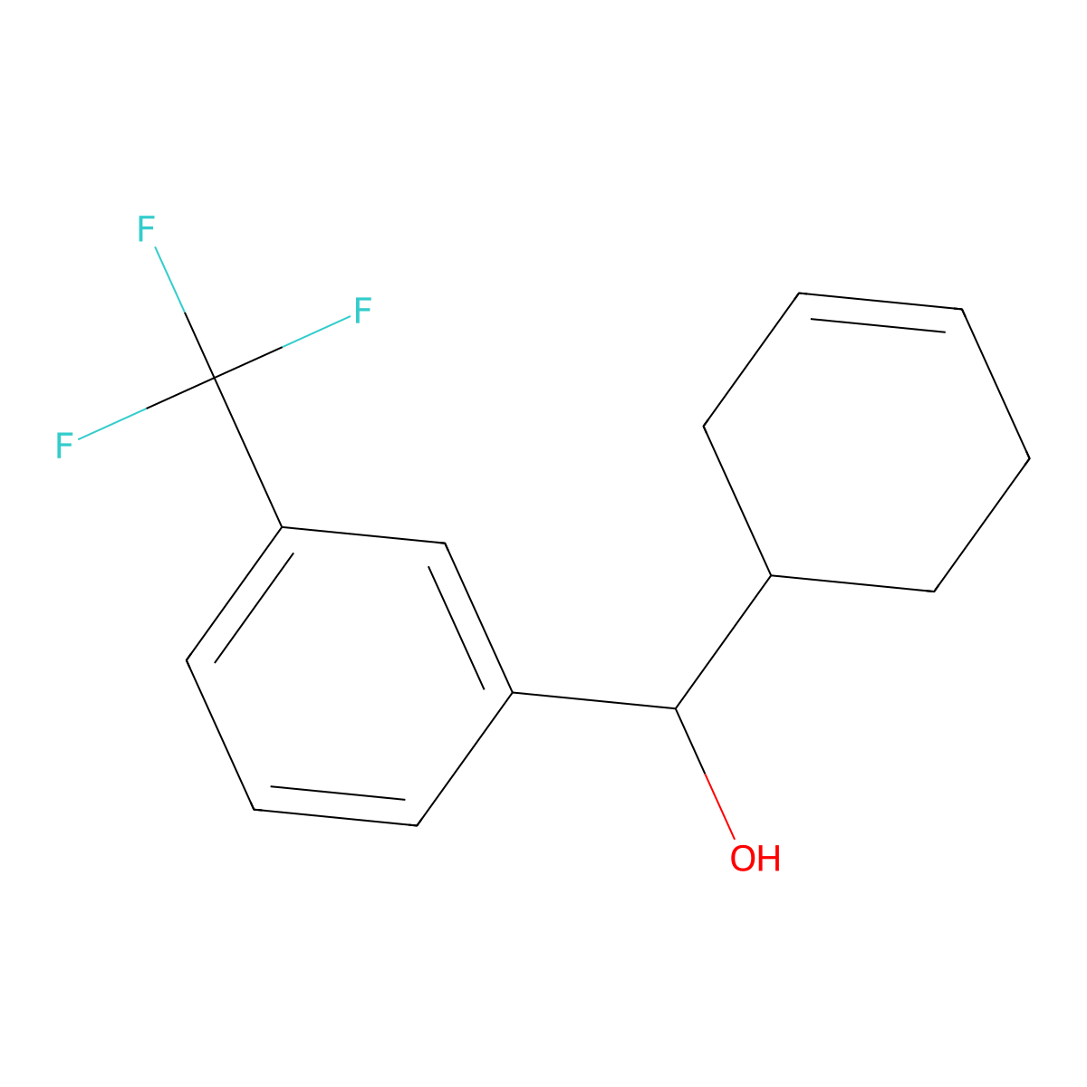 alpha-3-Cyclohexen-1-yl-3-(trifluoromethyl)benZenemethanol molecular structure, CAS 1409771-10-3