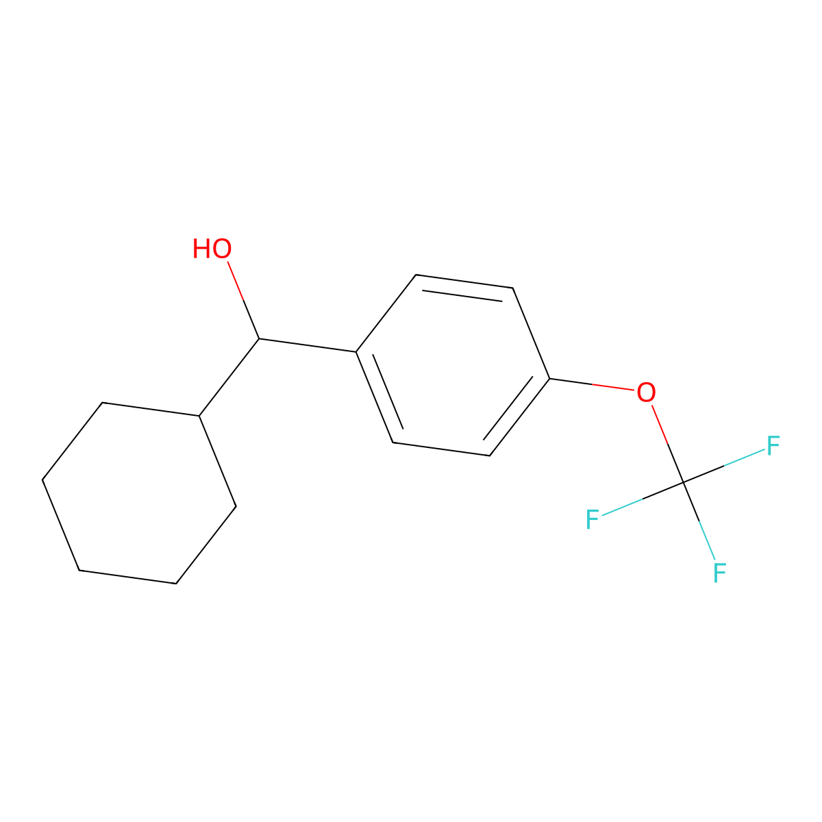 alpha-Cyclohexyl-4-(trifluoromethoxy)benZenemethanol molecular structure, CAS 1409771-81-8