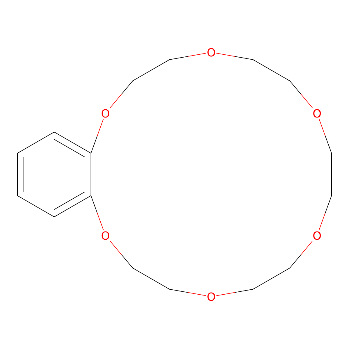Benzo-18-crown 6-Ether , Benzo-18-crown 6-Ether molecular structure, CAS 14098-24-9