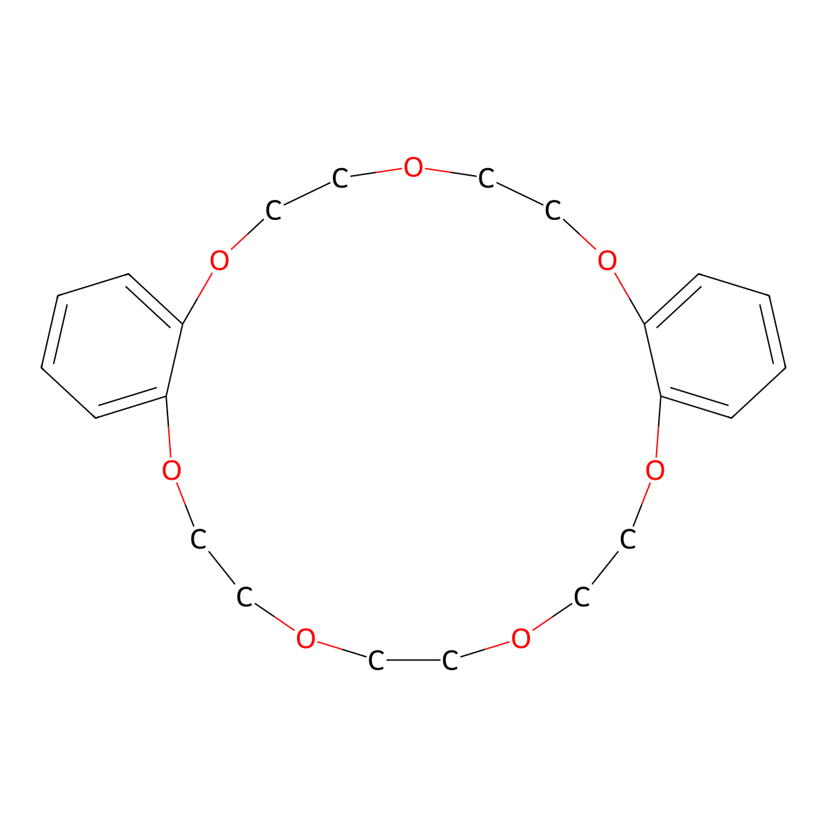 Dibenzo-21-crown-7 molecular structure, CAS 14098-41-0