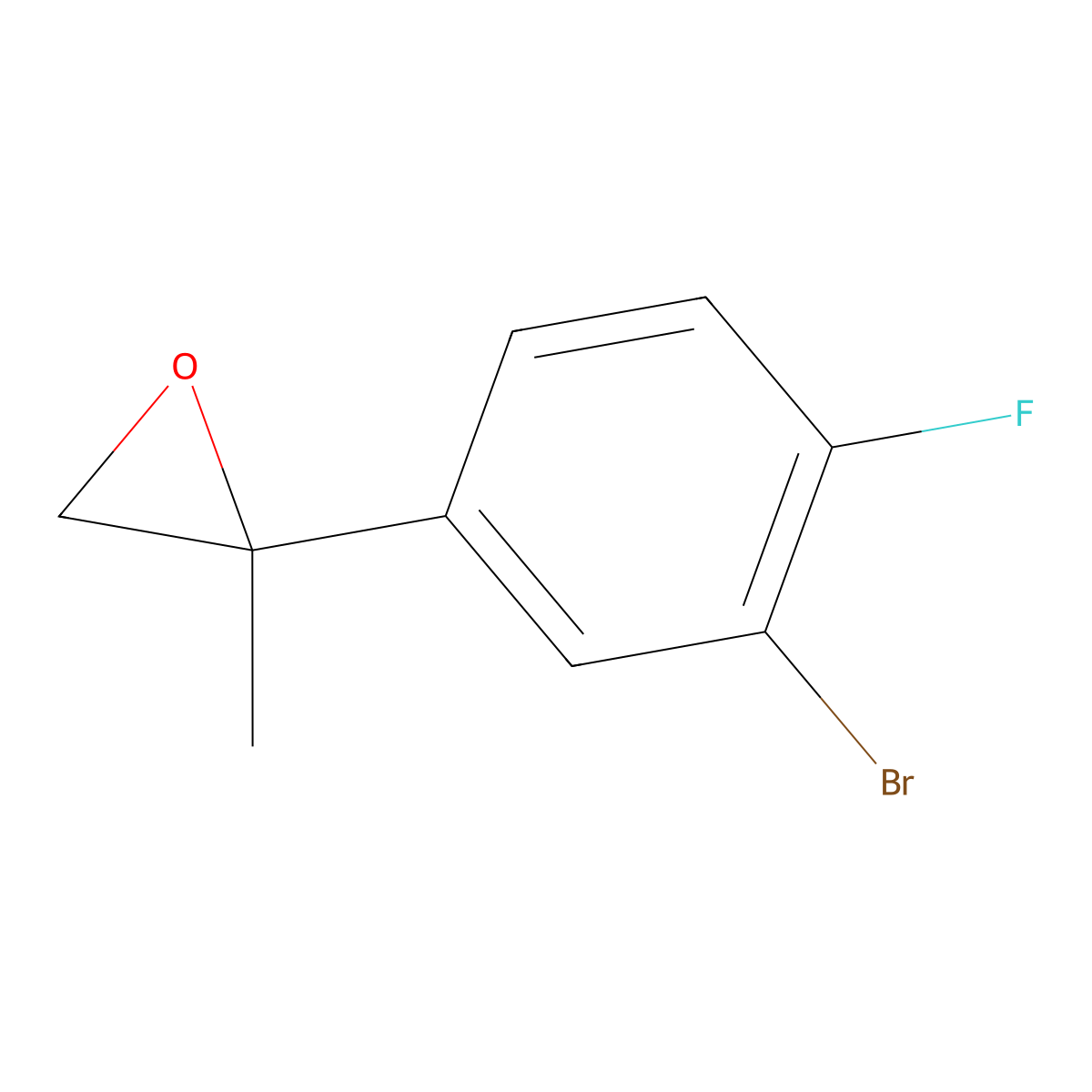 2-(3-Bromo-4-fluorophenyl)-2-methyloxirane molecular structure, CAS 1409824-73-2