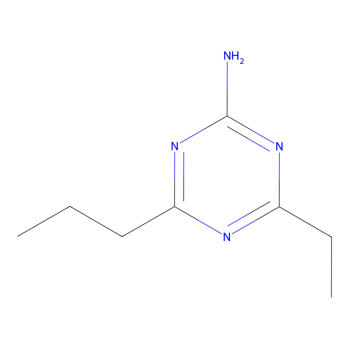 4-Ethyl-6-propyl-1,3,5-triazin-2-amine molecular structure, CAS 1409832-99-0
