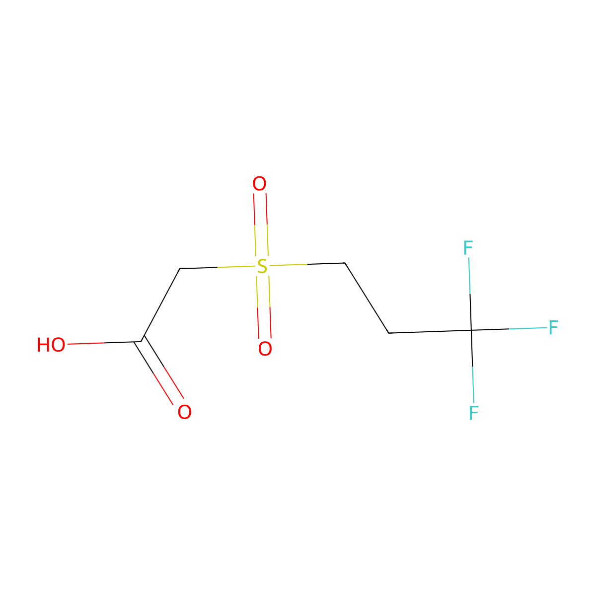 2-(3,3,3-Trifluoropropanesulfonyl)acetic acid molecular structure, CAS 1409839-17-3