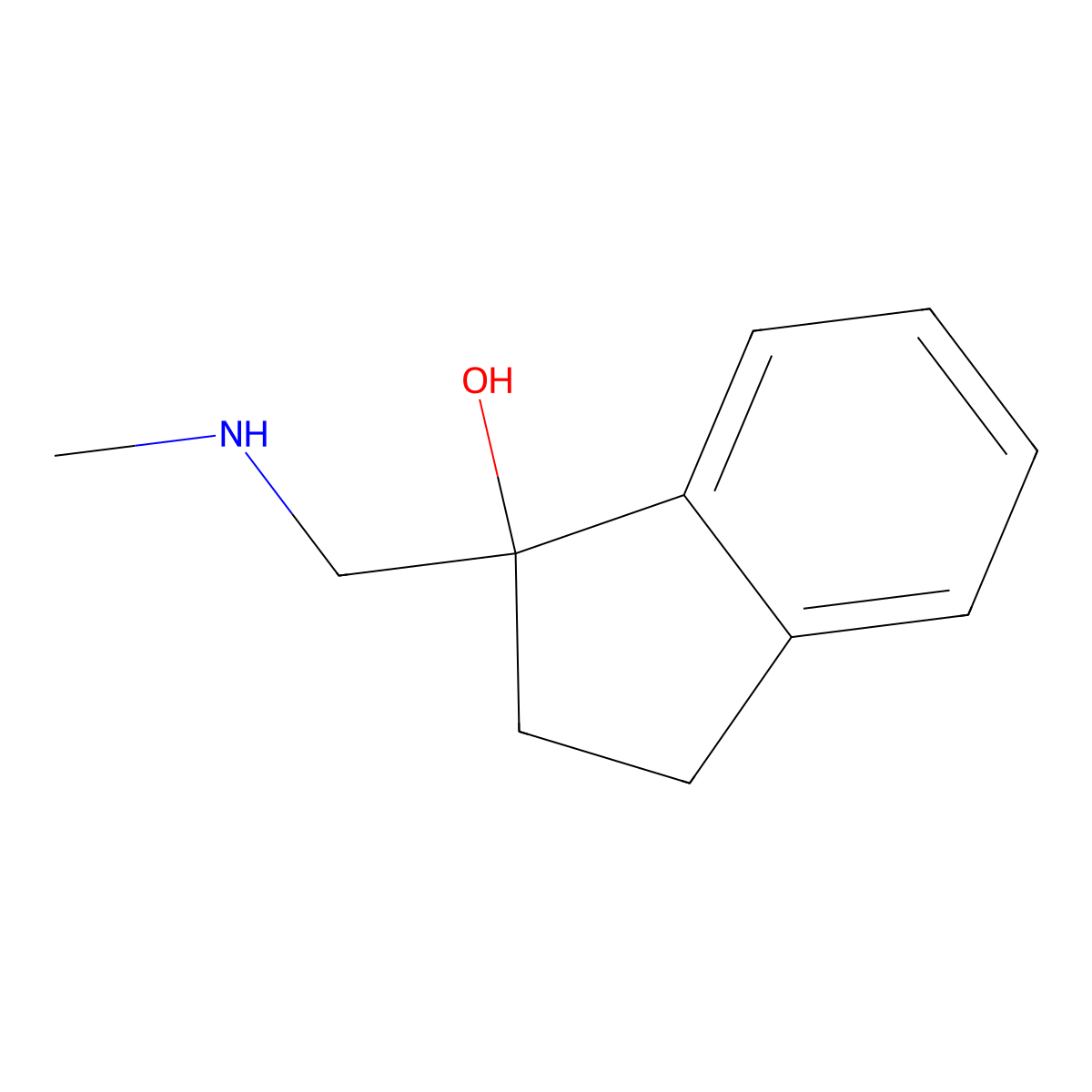1-[(methylamino)methyl]-2,3-dihydro-1H-inden-1-ol molecular structure, CAS 1409881-94-2