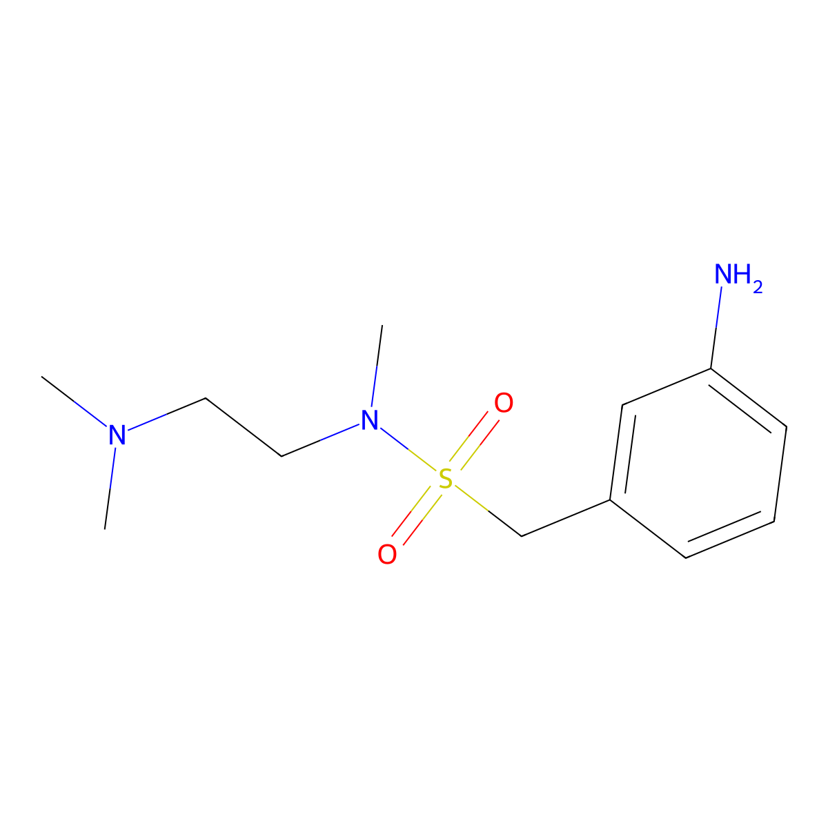 1-(3-Aminophenyl)-N-(2-(dimethylamino)ethyl)-N-methylmethanesulfonamide molecular structure, CAS 1409907-68-1