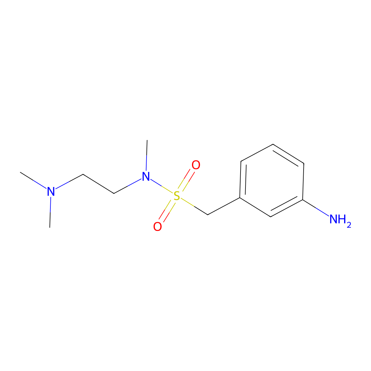 1-(3-Aminophenyl)-N-(2-(dimethylamino)ethyl)-N-methylmethanesulfonamide molecular structure, CAS 1409907-68-1