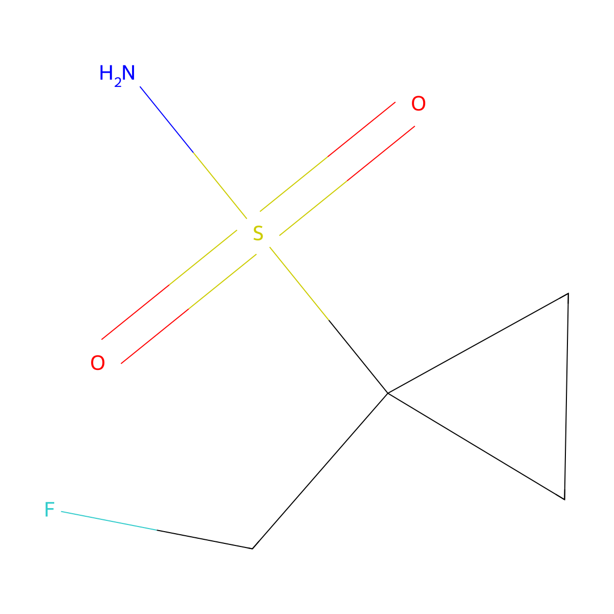 1-(Fluoromethyl)cyclopropane-1-sulfonamide molecular structure, CAS 1409950-08-8