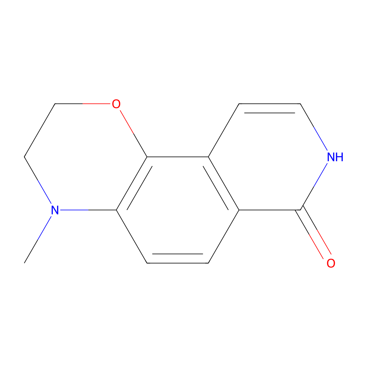 4-Methyl-3,4-dihydro-2H-[1,4]oxazino[2,3-F]isoquinolin-7(8H)-one molecular structure, CAS 1409950-15-7