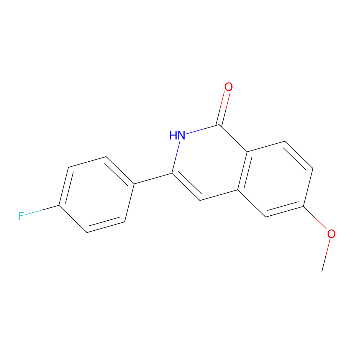 3-(4-Fluorophenyl)-6-methoxyisoquinolin-1-ol molecular structure, CAS 1409950-55-5