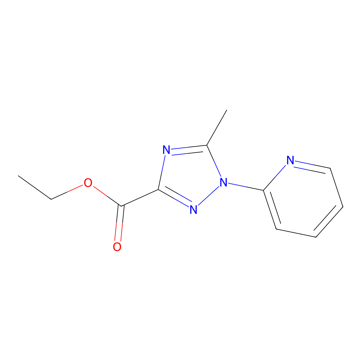 ethyl 5-methyl-1-(pyridin-2-yl)-1H-1,2,4-triazole-3-carboxylate molecular structure, CAS 1409963-24-1