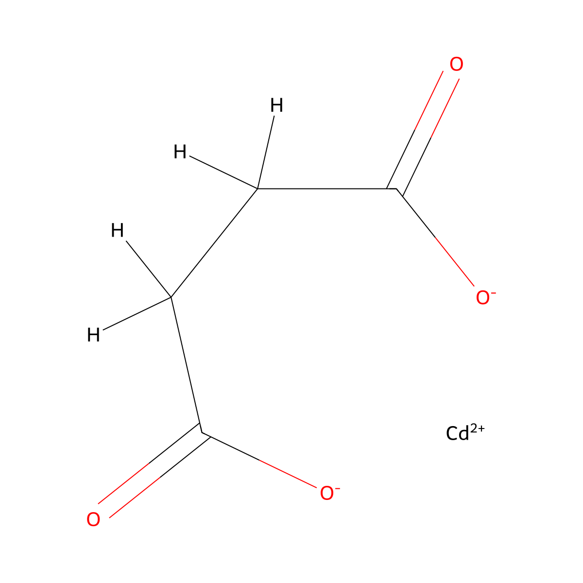 Cadmium succinate molecular structure, CAS 141-00-4