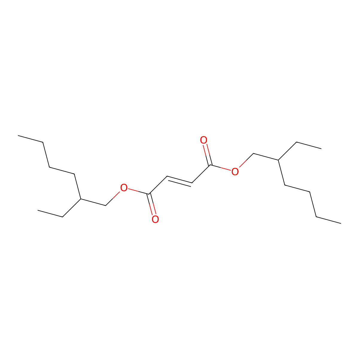 2-Ethylhexyl fumarate molecular structure, CAS 141-02-6