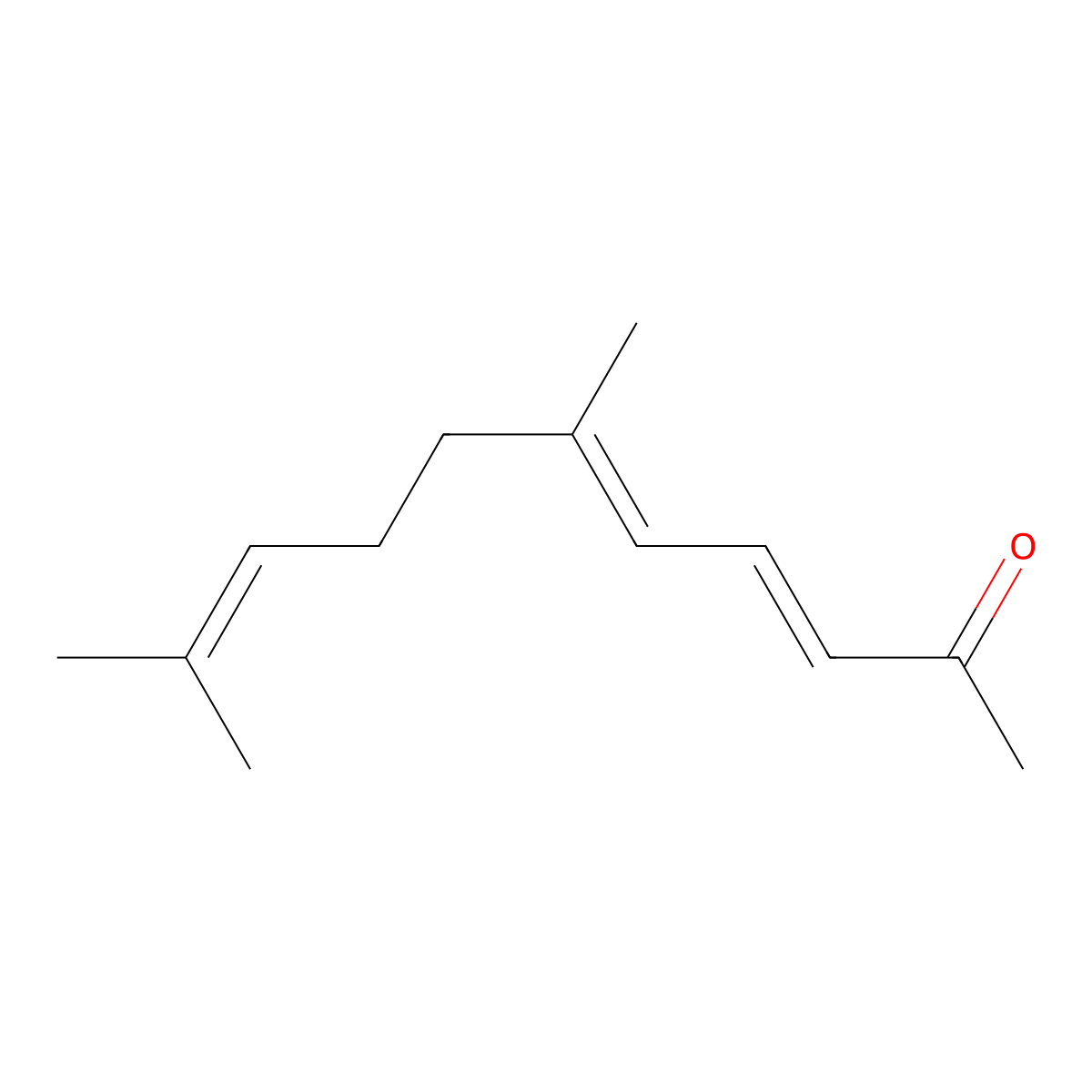 Pseudoionone molecular structure, CAS 141-10-6
