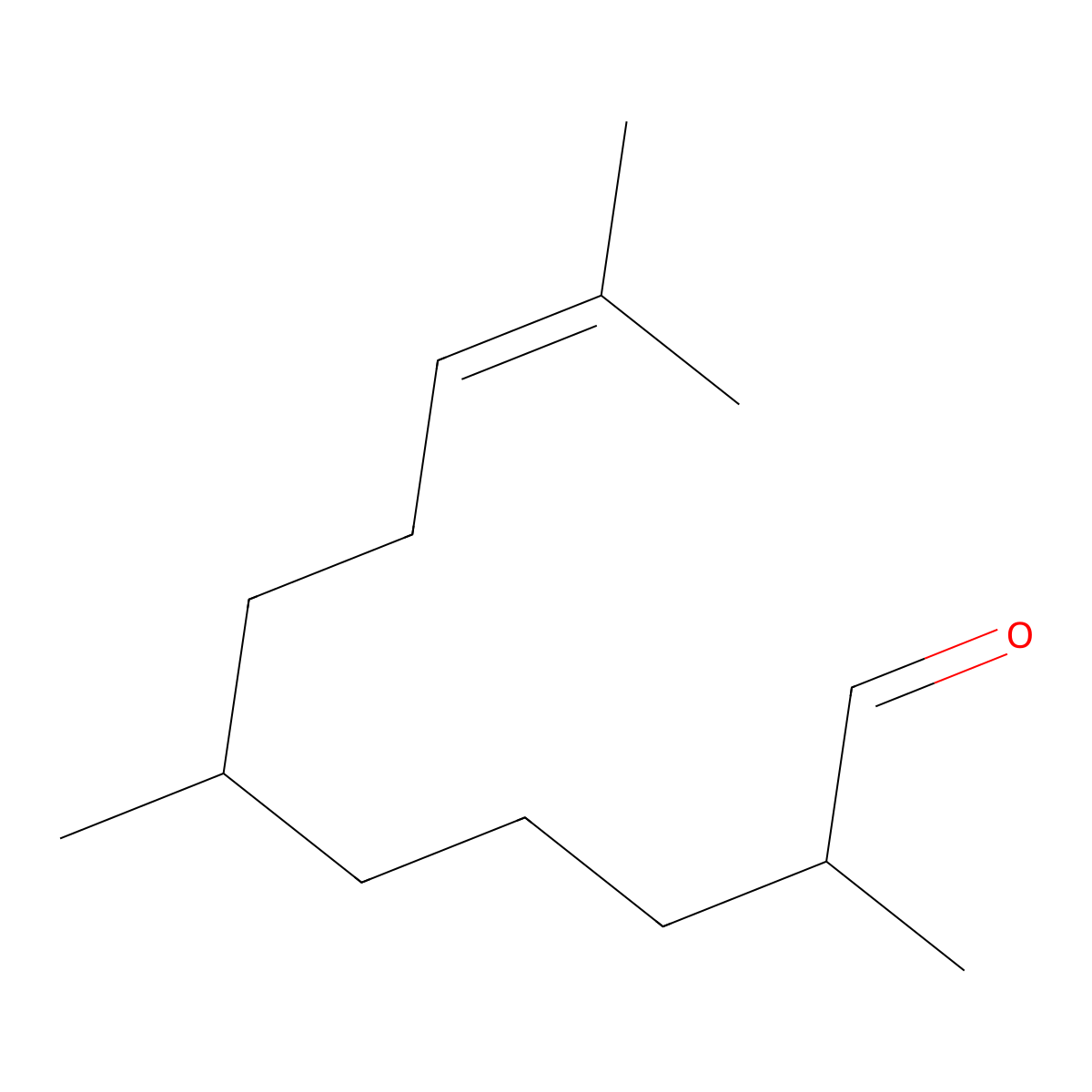 2,6,10-Trimethyl-9-undecenal molecular structure, CAS 141-13-9
