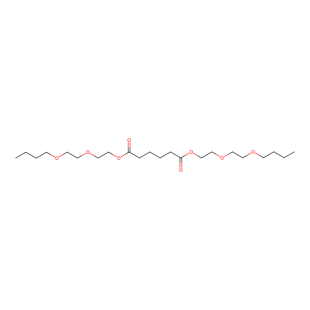 Bis(2-(2-butoxyethoxy)ethyl) adipate molecular structure, CAS 141-17-3