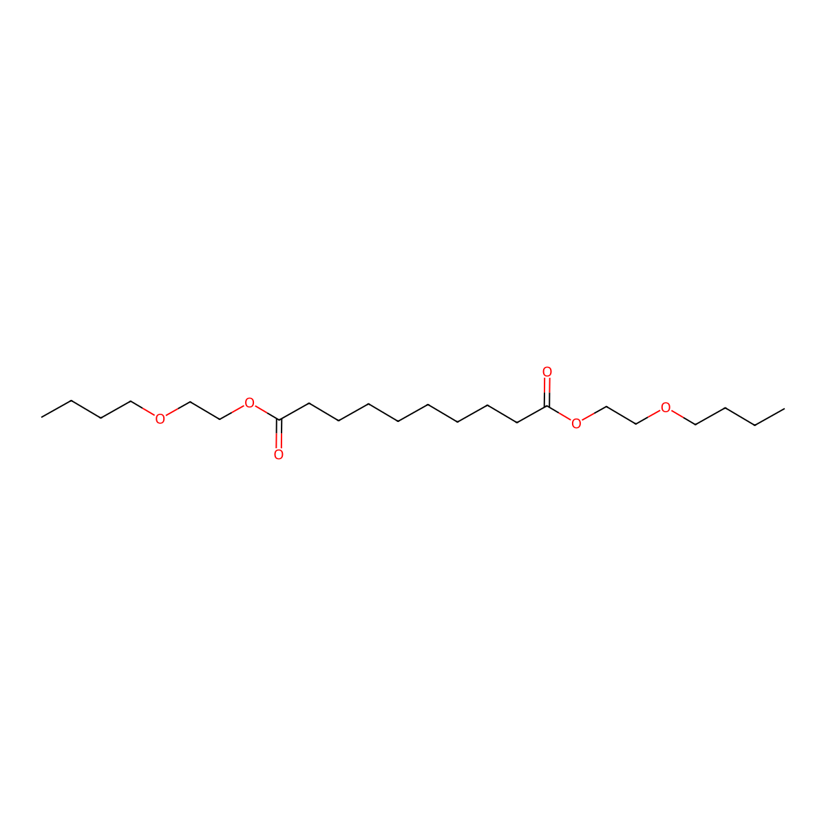 Bis(2-butoxyethyl) sebacate molecular structure, CAS 141-19-5
