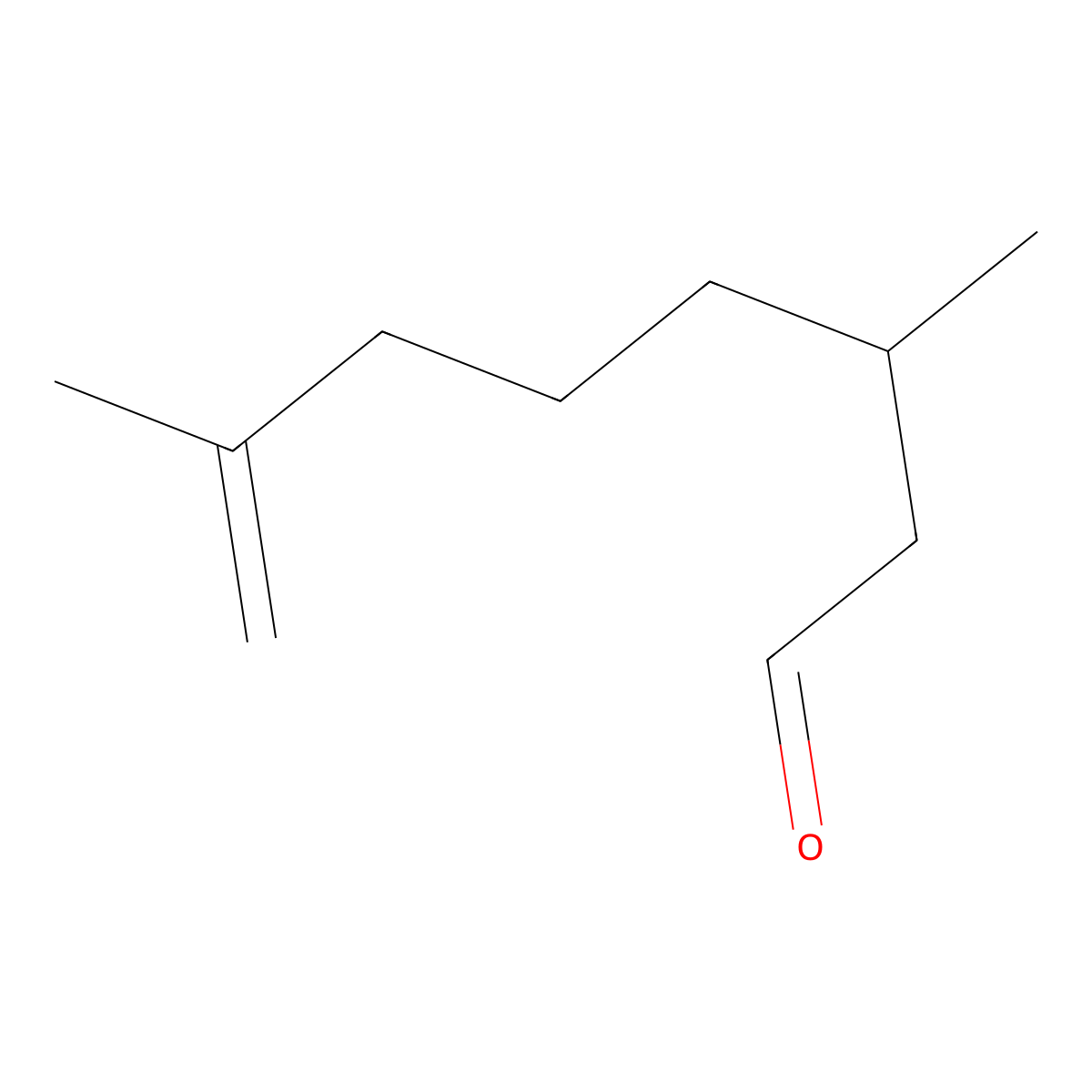 alpha-Citronellal molecular structure, CAS 141-26-4