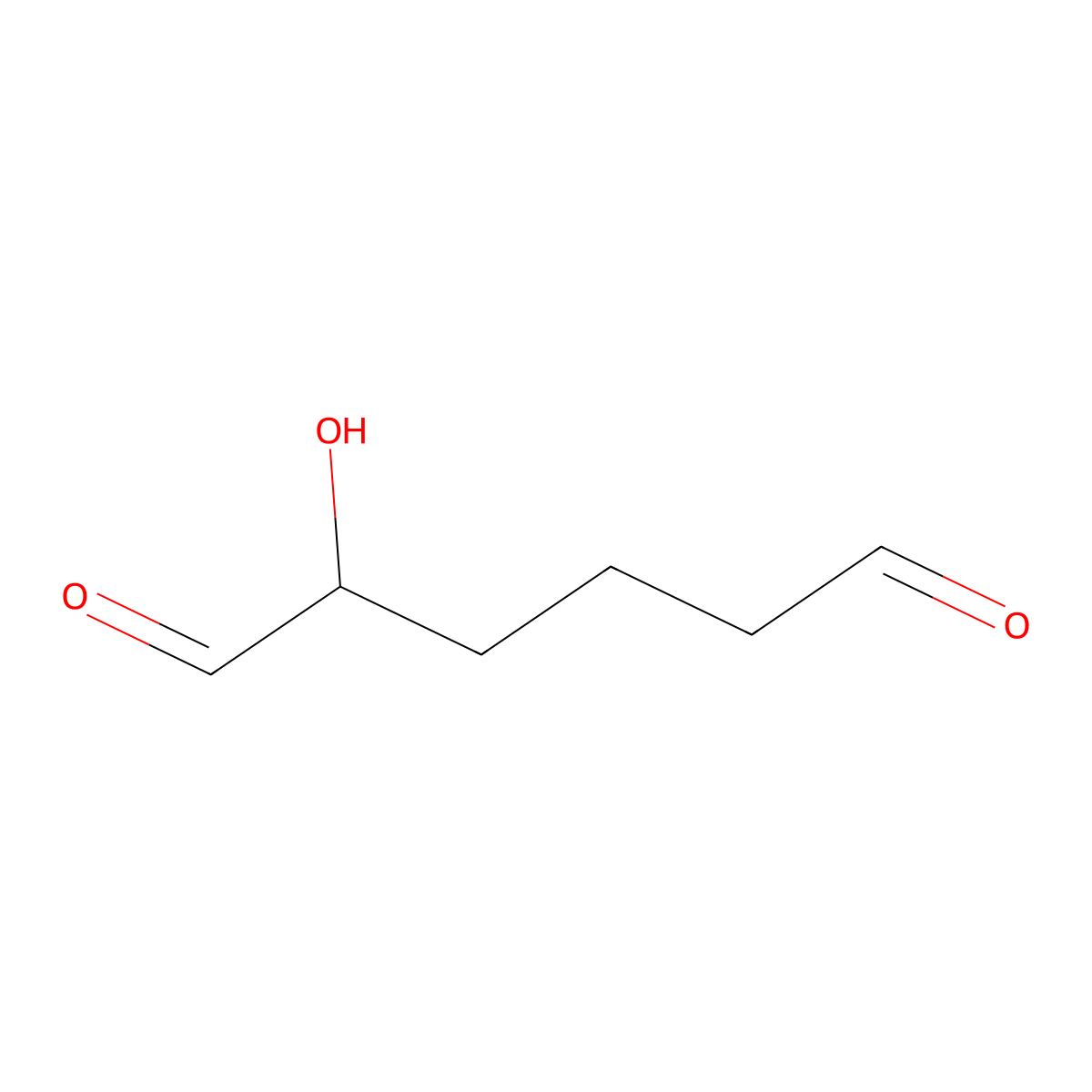 2-Hydroxyadipaldehyde molecular structure, CAS 141-31-1