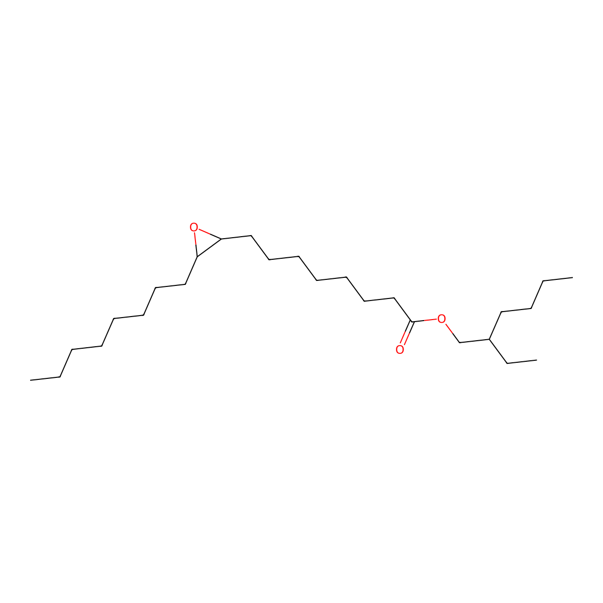 2-Ethylhexyl epoxystearate molecular structure, CAS 141-38-8