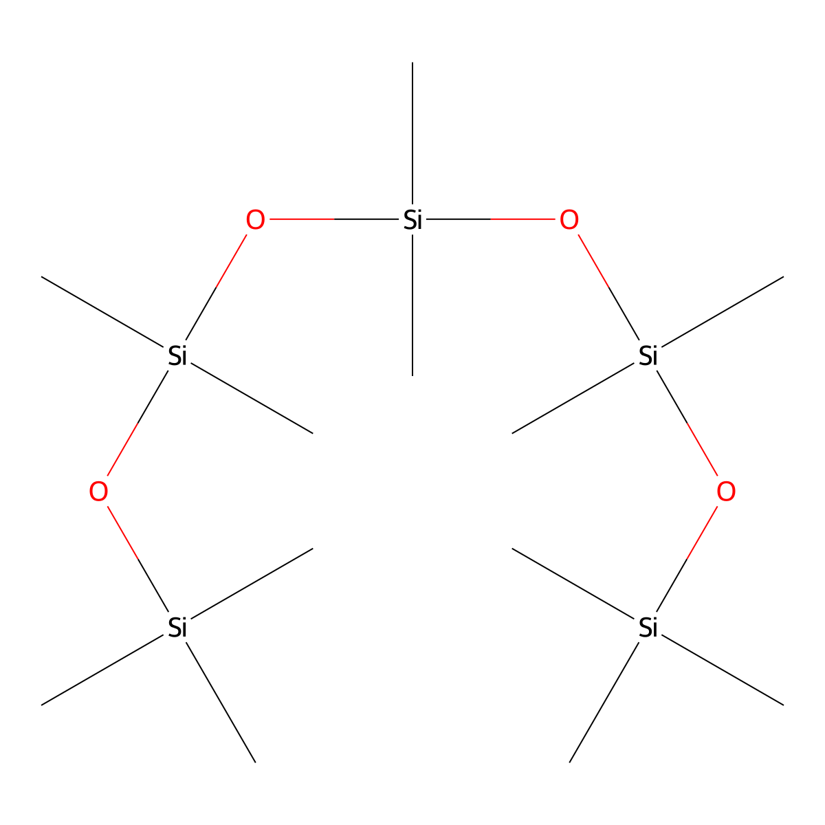 Dodecamethylpentasiloxane molecular structure, CAS 141-63-9