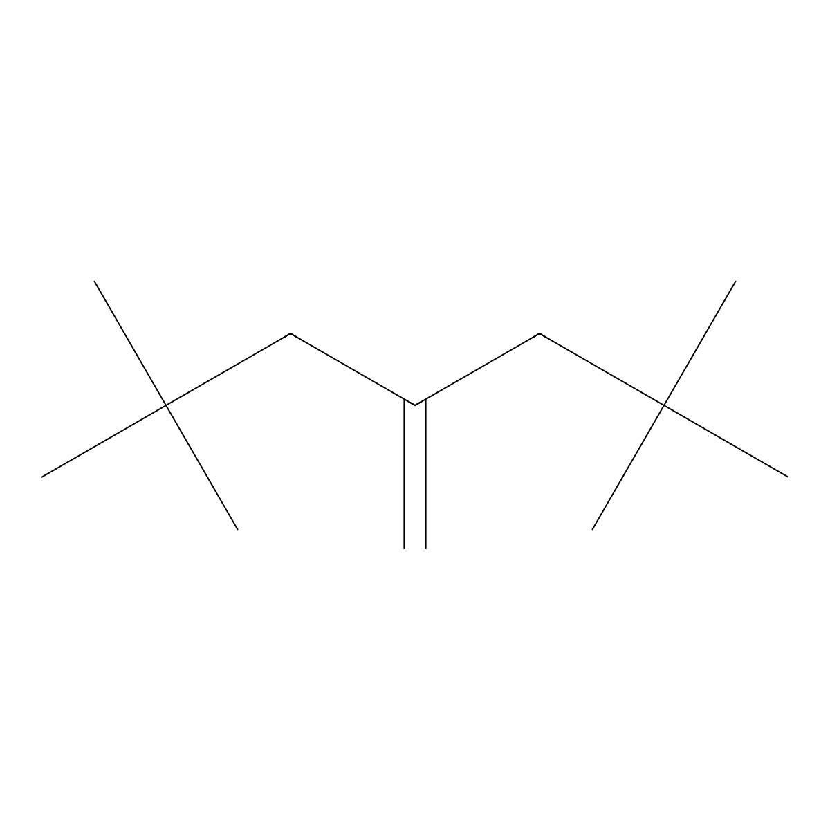 Heptane, 2,2,6,6-tetramethyl-4-methylene- molecular structure, CAS 141-70-8